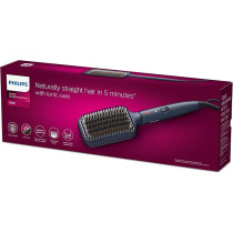 Philips Heated Straightening Brush With 3 Temperature Settings, Purple/Black, BHH885/03