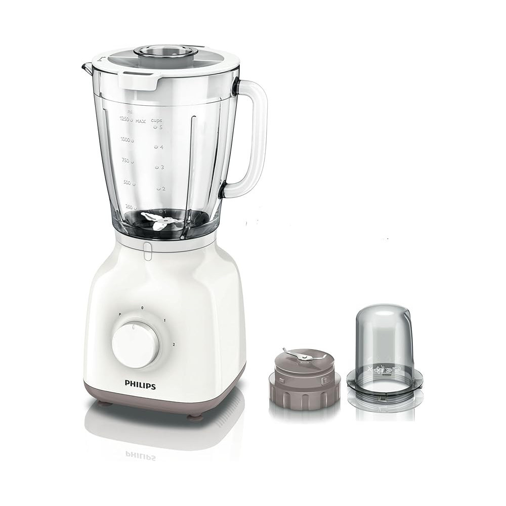 Philips 400W Daily Blender With Glass Jar With 105L Capacity, White, HR2106/01