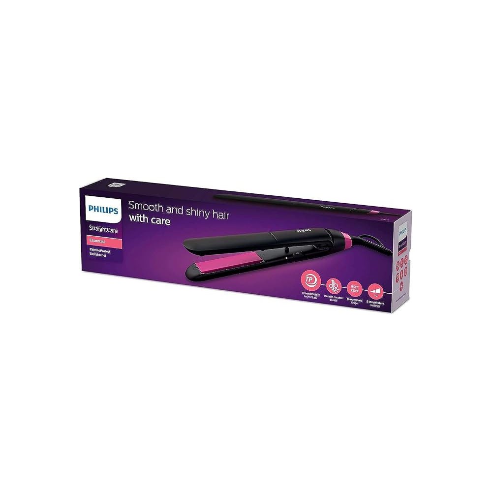 Philips Straight Care Essential Thermo Protect Straightener, Black, BHS375/03