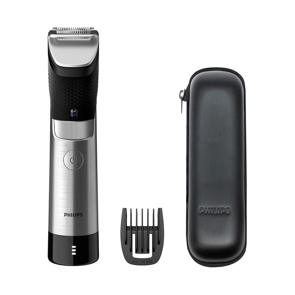 Philips Beard Trimmer 9000 Prestige With Length Setting And Anti Friction, Black/Silver, BT9810/13