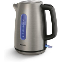 Philips 1.7L Stainless Steel Kettle Viva Collection 2200W With LED Light And Spring Lid, Silver, HD9357/12