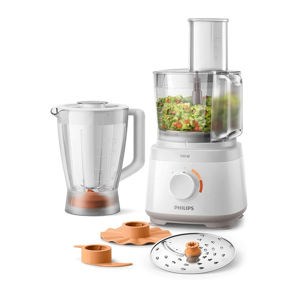 Philips Daily Collection Compact Food Processor With Multi Functions, White, HR7320/01