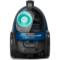 Philips 2000W Powerpro Active Bagless Vacuum Cleaner With TriActive Nozzle, Black/Blue, FC9570/62