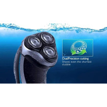 Philips Aqua Touch Wet And Dry Electric Shaver With Dual Precision Blades, Blue/Black, AT890/90