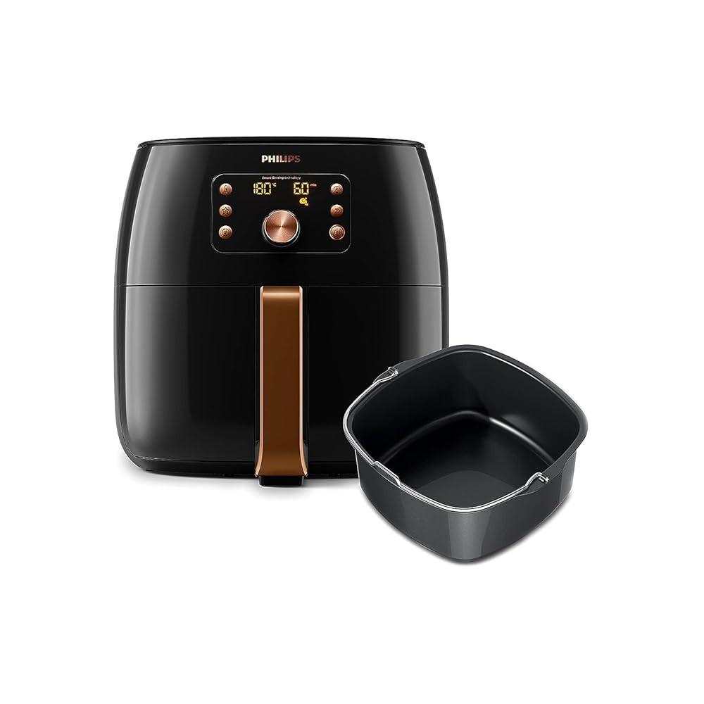 Philips 2225W XXL Airfryer With 7.3L Capacity And Rapid Air Technology, Black/Copper, HD9863/91