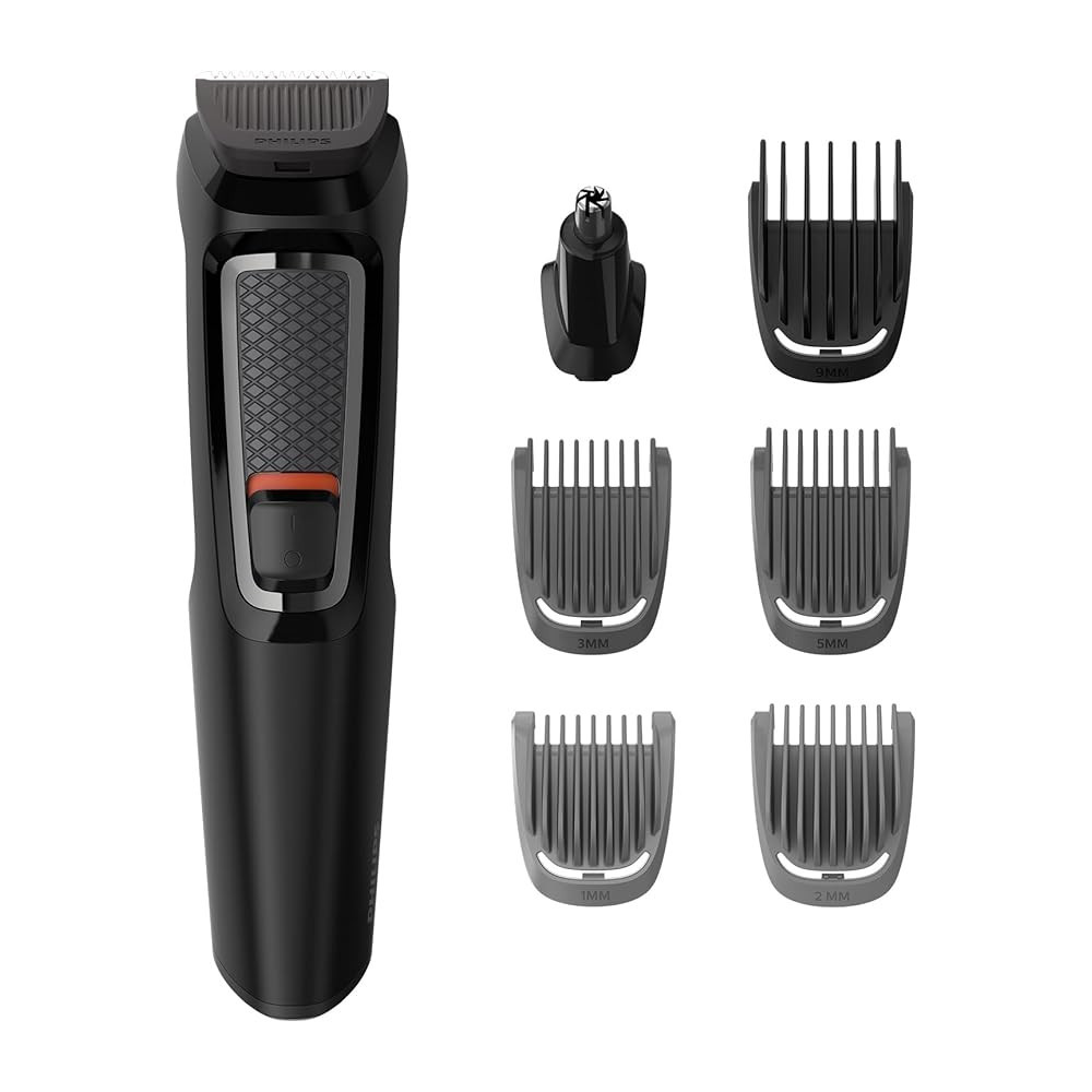 Philips Series 3000 7 In 1 Multi Grooming Hair Clipper, Black, MG3720/33