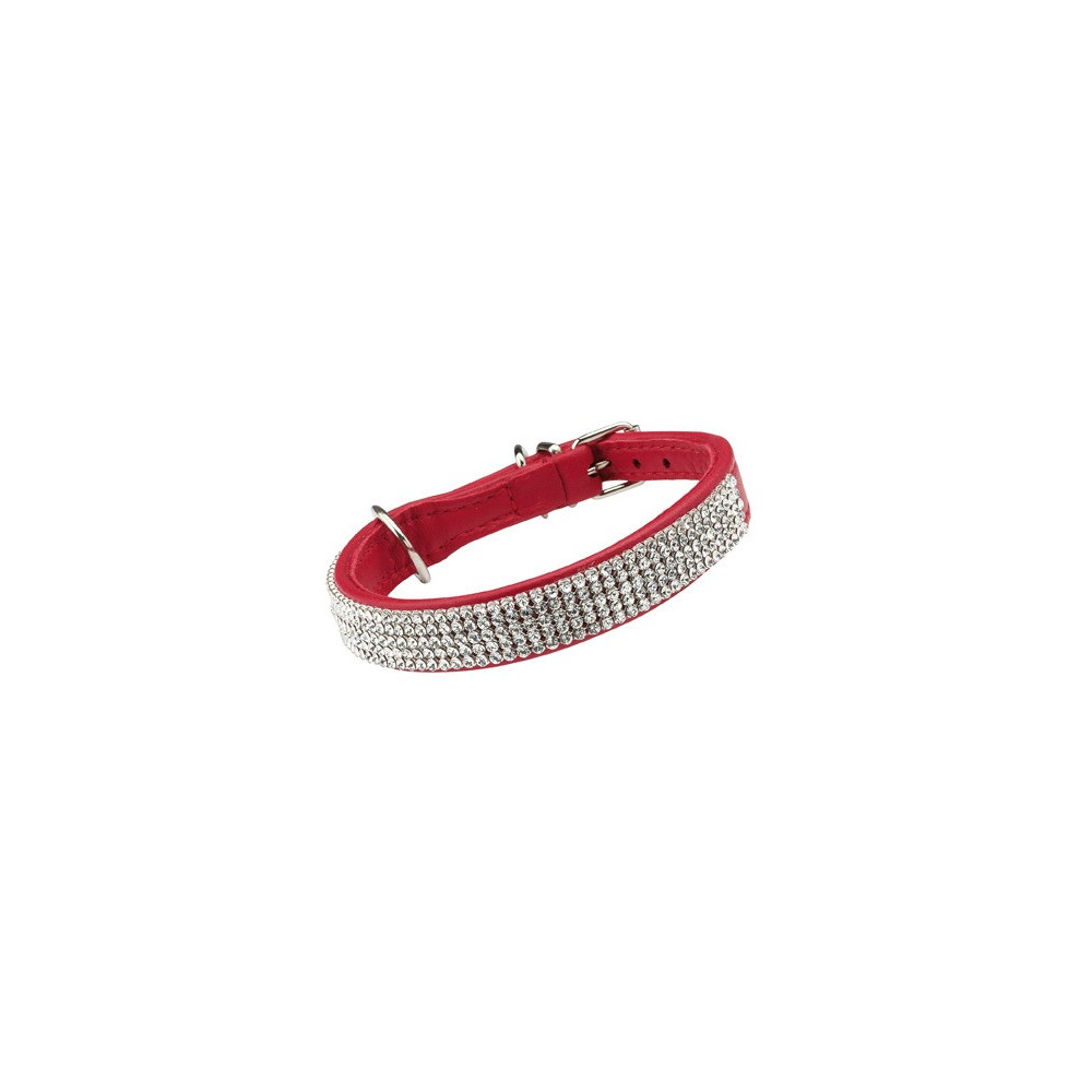 Bobby Crystal Princess Collar For Dogs, Red, 30 cm