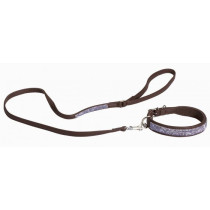 Bobby Crysta Fancy Leather Princess Leash For Dogs, Brown