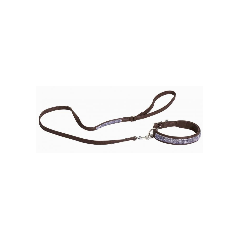 Bobby Crysta Fancy Leather Princess Leash For Dogs, Brown