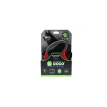 Doco All Day Adventure Retractable Leash, Red, 5 Meter