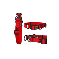 Doco Double D Ring Nylon Material Dog Collar, Red, Extra Large
