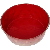 Zolux Diamonds Stainless Non-Slip Dog Bowls, Red, 1.8 Litre