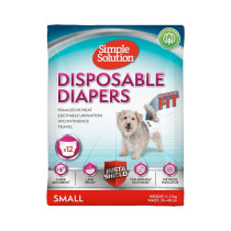 Simple Solution Small Disposable Dog Diapers, 12 Pieces