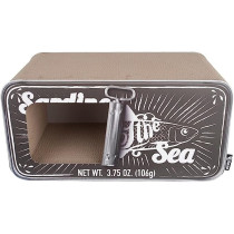 District 70 Sardine Cardboard Cat Scratcher, 60 x 30 x 30 Cm, Black