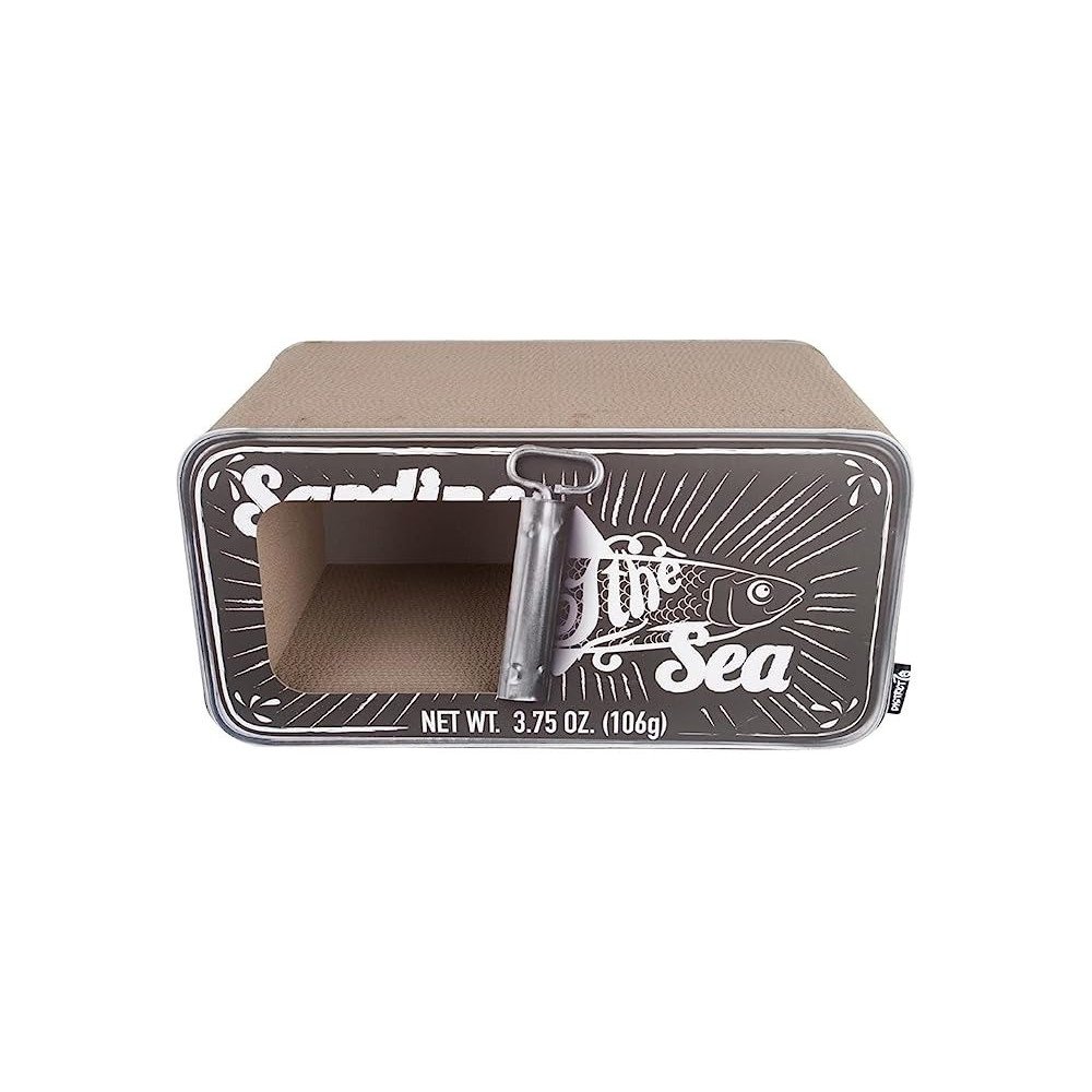 District 70 Sardine Cardboard Cat Scratcher, 60 x 30 x 30 Cm, Black