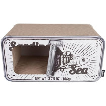 District 70 Sardine Cardboard Cat Scratcher, 60 x 30 x 30 Cm, White