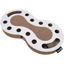 District 70 Snake Cat Scratch Board And Scratch Toy For Cats, 54 x 28 x 6 Cm, White