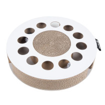 District 70 Whirl 2-In-1 Cat Scratch Board And Cat Scratch Toy, 30 x 30 x 6 Cm, White