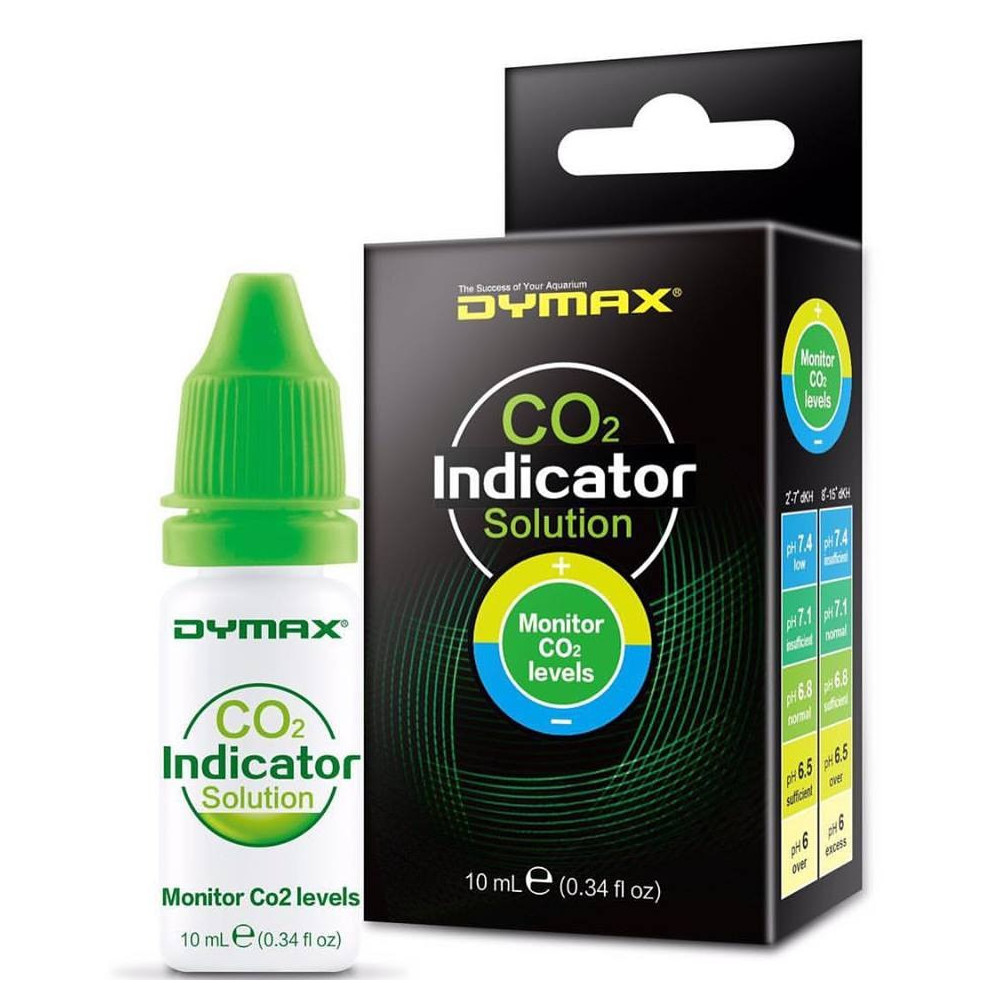 Dymax Co2 Indicator Solution Monitor Co2 Level In Aquarium, 10 Ml
