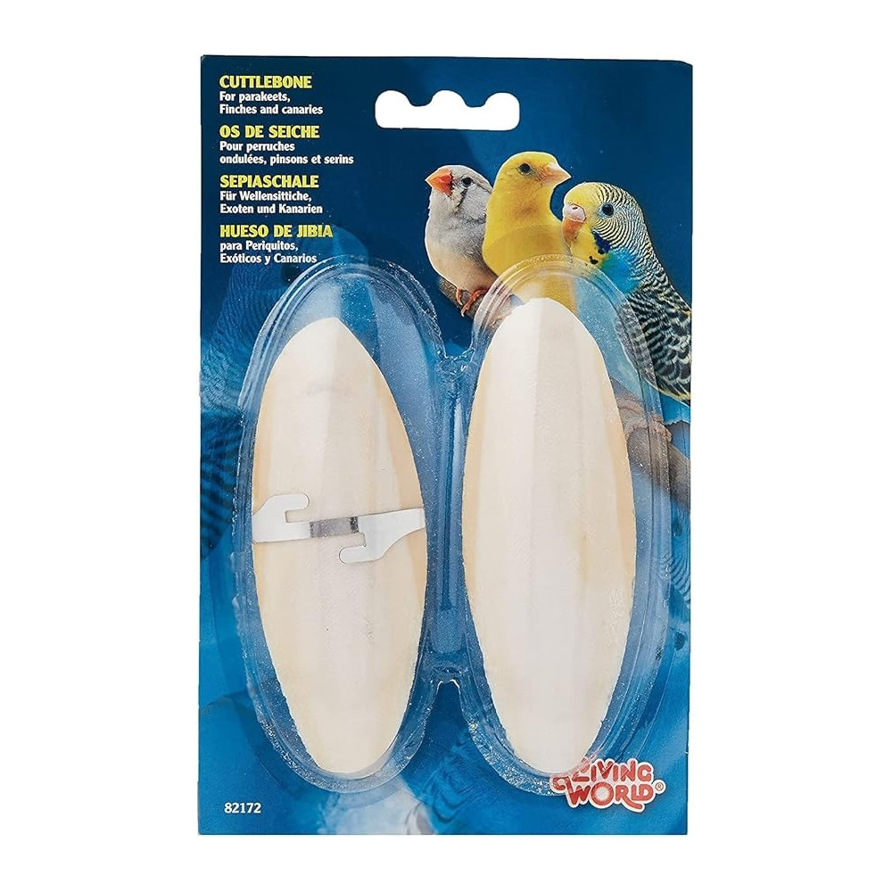 Living World Cuttlebone Twinpack,White, Small