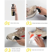 Yu Well Shoe Cleaner Kit, Water-Free Quick-Dry Foam Sneaker Cleaner With Shoe Brush And Shoe Cloth For Leather, Rubber, Plastic And All Types Of Shoes