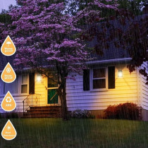 Yu Well Solar Motion Sensor Wall Lantern For Outdoor Lighting Weatherproof 3 Mode Adjustment Solar Wall Light For Villa Garden, Patio, Pathway, Model 3, 4 Pieces