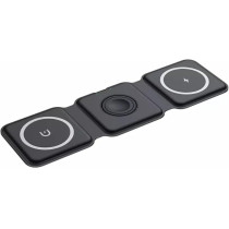 Yu Well 3 In 1 Magnetic Foldable Wireless Charging Station For Smart Phones, Airpods And Iwatch, Black
