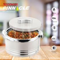 Winsor Panayaa Thermo Container, 3300ml- Stainless Steel Insulated Hot Pot Thermal Food Storage Containers Warmers, Silver/White, WPY3008