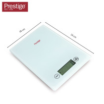 Prestige Digital Food Scale Multi-Functional Kitchen Scale and Baking Scale Ultra Slim with Large LCD Display Premium Plastic and Glass Food Scales, 11lb/5kg With, 1g, PR81005, White