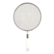 Prestige Splatter Guard 29cm, Premium Stainless Steel Oil Splatter Screen for Frying Pans Kitchen Essential for Clean Cooking, Silver/White, PR49054