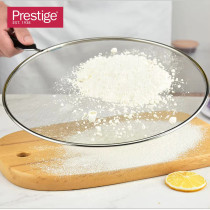 Prestige Splatter Guard 29cm, Premium Stainless Steel Oil Splatter Screen for Frying Pans Kitchen Essential for Clean Cooking, Silver/White, PR49054