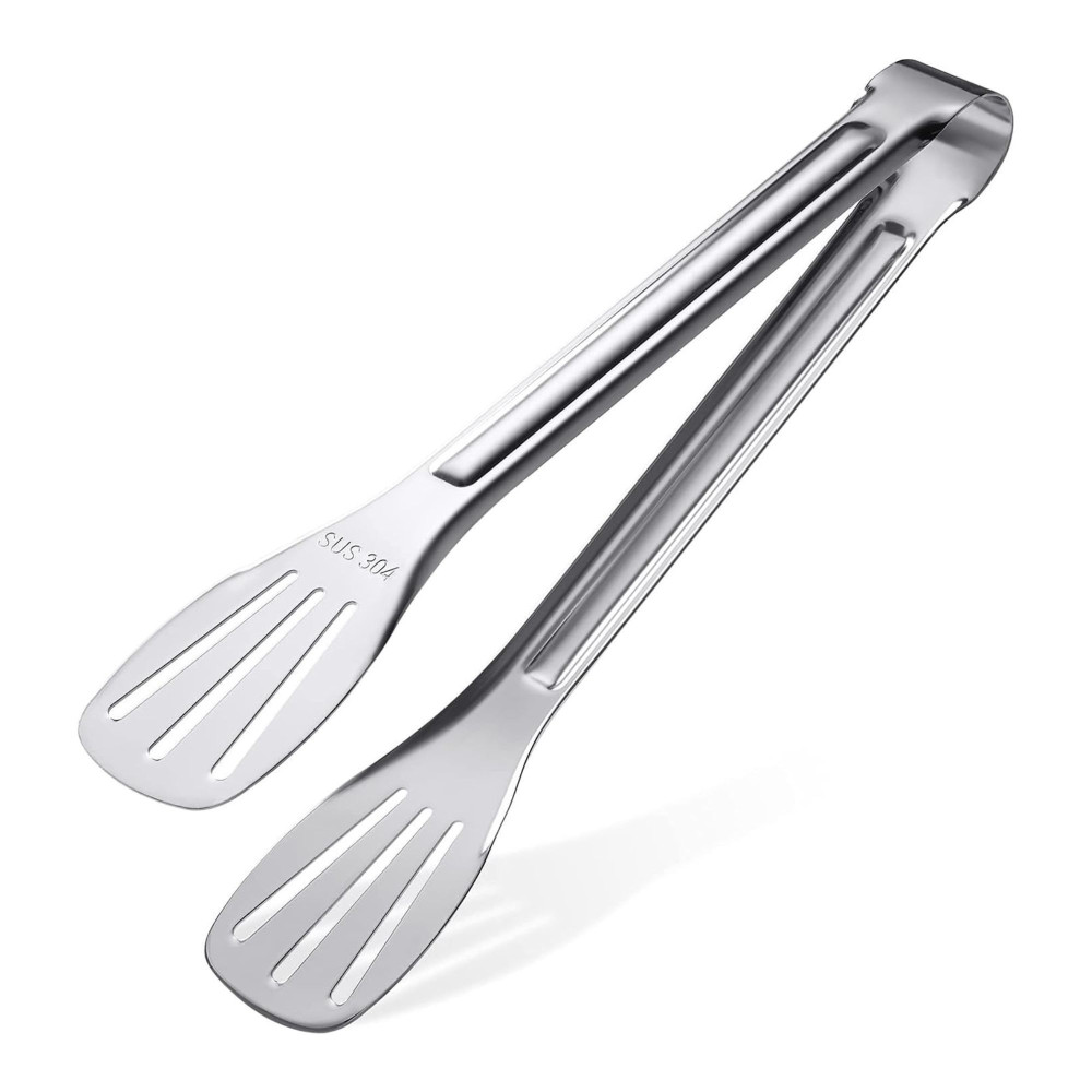 Prestige Stainless Steel Tong Kitchen Cooking Tongs Cooking Barbecue Grilling Food Tongs Steak Tongs, Salad Tongs, Dessert Tongs For Buffet, Silver, PR49076