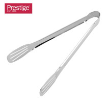 Prestige Stainless Steel Tong Kitchen Cooking Tongs Cooking Barbecue Grilling Food Tongs Steak Tongs, Salad Tongs, Dessert Tongs For Buffet, Silver, PR49076