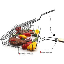 Yu Well Stainless Steel Bbq Barbeque Fish Grill Net Basket