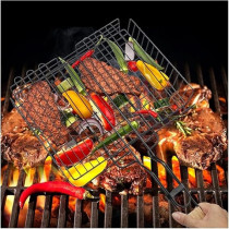 Yu Well Stainless Steel Bbq Barbeque Fish Grill Net Basket