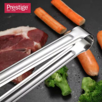 Prestige Stainless Steel Tong Kitchen Cooking Tongs Cooking Barbecue Grilling Food Tongs Steak Tongs, Salad Tongs, Dessert Tongs For Buffet, Silver, PR49076