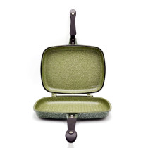 Prestige 32cm Double Fry Pan Foldable Flipping Grill, PR80973, Green