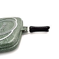 Prestige 32cm Double Fry Pan Foldable Flipping Grill, PR80973, Green