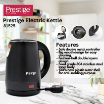 Prestige Electric Kettle, 1.2Ltr 1250W, Black, PR81525