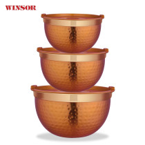 Winsor Multi-Purpose Bowl with Lacquered Hammered ( Copper Color Exterior) , WR80831