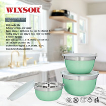 Winsor Multi Purpose Bowl 3 Pieces Set, WR80830, Green