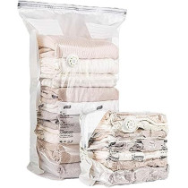 Yu Well Vacuum Storage Bag Space Saver Pressure Bag For Storing Clothes Beddings Towels Reusable And Wear Resistant, 60 x 80Cm, Pack Of 12