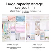 Yu Well Vacuum Storage Bag Space Saver Pressure Bag For Storing Clothes Beddings Towels Reusable And Wear Resistant, 60 x 80Cm, Pack Of 12