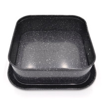 Prestige Granite 9 Inch Square Springform Pan, PR48762, Black