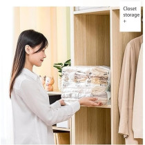 Yu Well Vacuum Storage Bag Space Saver Pressure Bag For Storing Clothes Beddings Towels Reusable And Wear Resistant, 60 x 80Cm, Pack Of 6