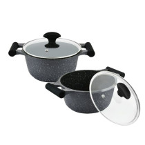 Prestige Essentials 9 Pieces Pots and Pans Set Nonstick Cookware Sets Granite Pots Set Kitchen Induction Pots and Pans Cooking Sets Pan Sets for Cooking, Black, PR80989