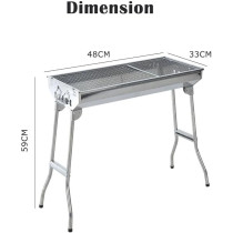 Yu Well Barbecue Grill Stand Stainless Steel Portable Foldable Bbq Grill For Charcoal Bbq Salad Grill Cooking Suitable For Outdoor Vacation Cooking With Friends And Family, Silver, Medium