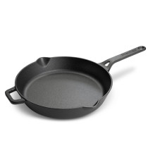 Prestige Cast Iron Fry Pan 20 cm, Cast Iron Skillet Induction Frying Pan Iron Fry Pan Pre-Seasoned Cast Iron Cookware, Black, PR48888