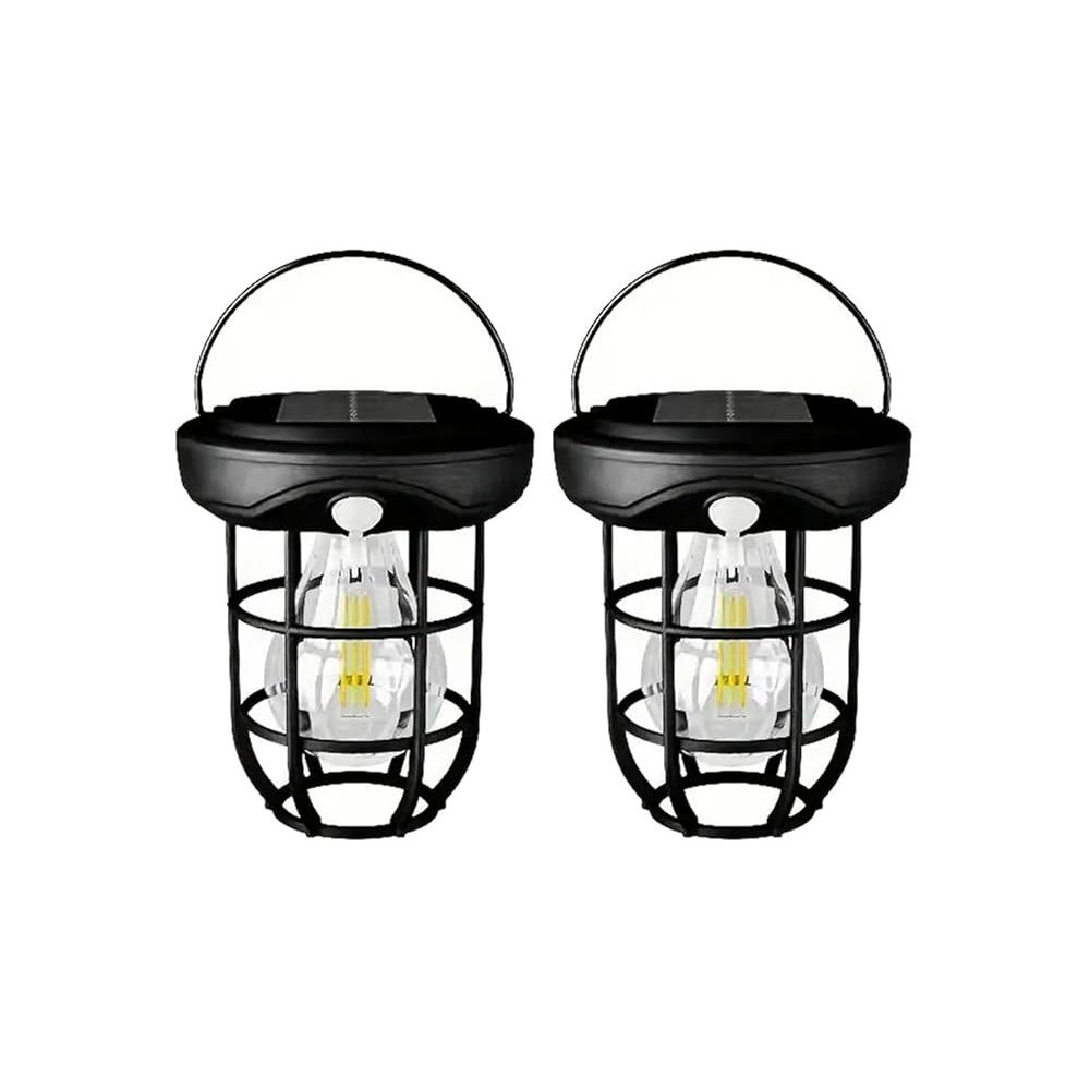 Yu Well Solar Portable Motion Sensor Wall Hanging Lantern For Outdoor Lighting And Camping, Solar Hanging, 2 Pieces
