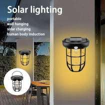 Yu Well Solar Portable Motion Sensor Wall Hanging Lantern For Outdoor Lighting And Camping, Solar Hanging, 1 Piece
